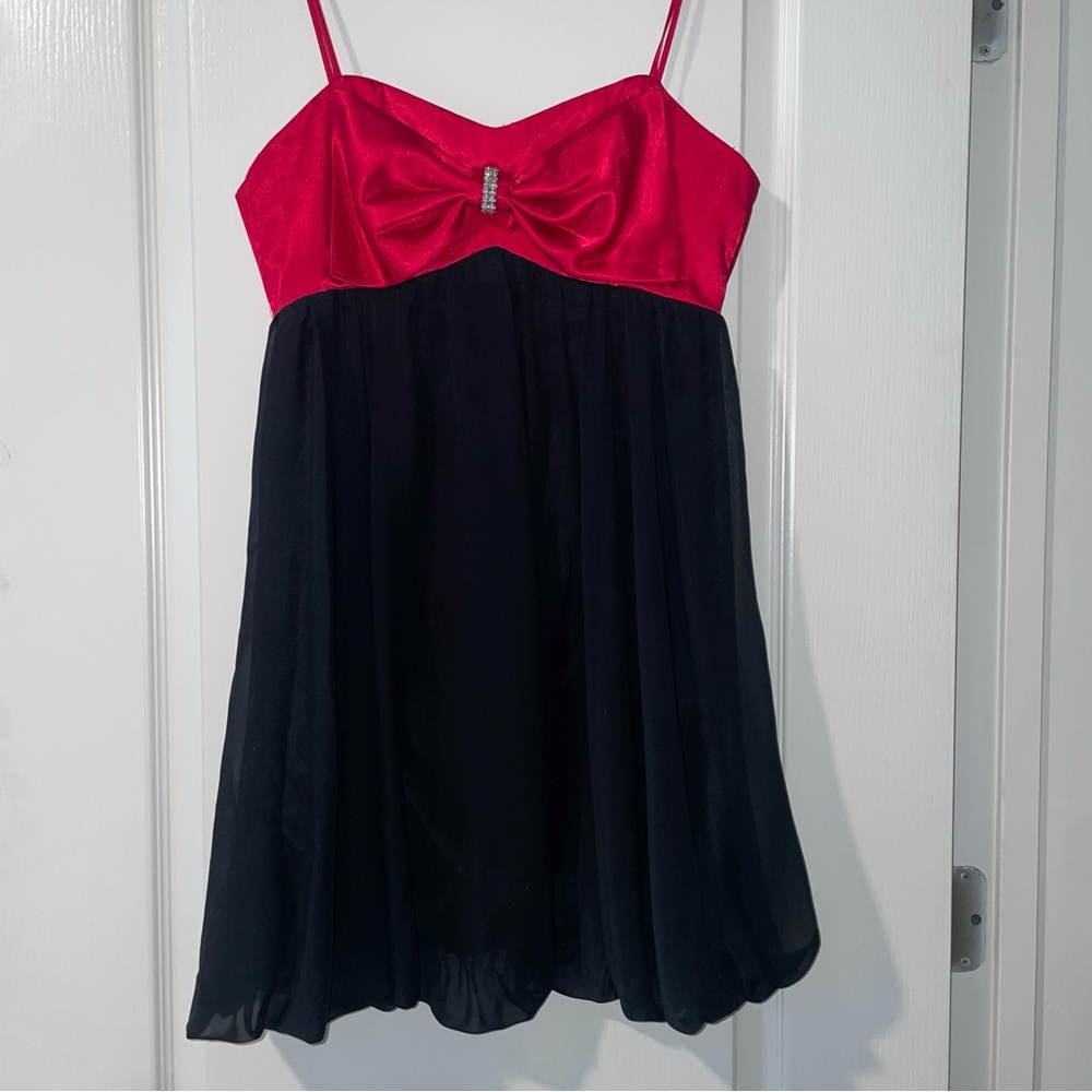 Vibrant Pink and Black Dress